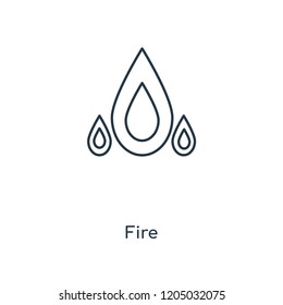 Fire concept line icon. Linear Fire concept outline symbol design. This simple element illustration can be used for web and mobile UI/UX.