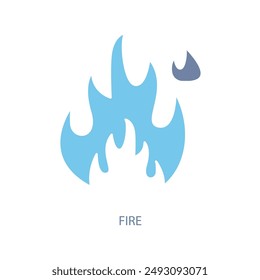 fire concept line icon. Simple element illustration. fire concept outline symbol design.