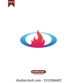 fire concept logo vector design template