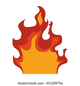 Fire concept represented by flame icon. Isolated and flat illustration 