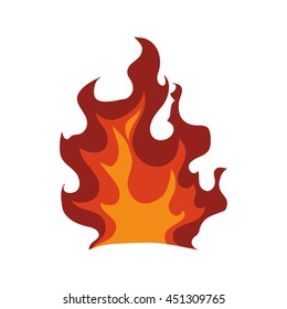 Fire concept represented by flame icon. Isolated and flat illustration 