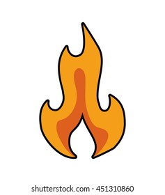 Fire concept represented by flame icon. Isolated and flat illustration 