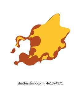 Fire concept represented by flame icon. Isolated and flat illustration