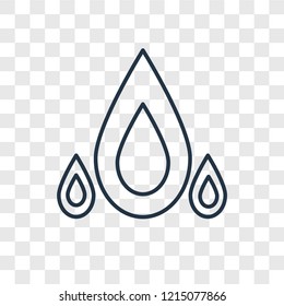 Fire concept vector linear icon isolated on transparent background, Fire concept transparency concept in outline style