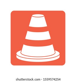 fire cone block line style icon vector illustration design