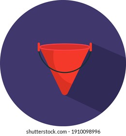 Fire cone, illustration, vector on a white background.
