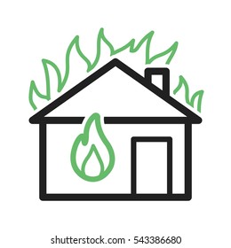 Fire Consuming House