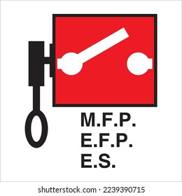 Señales de control de incendios según la Resolución de la OMI Bombas de control remoto o interruptores de emergencia