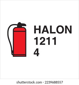 Fire control signs according to IMO Resolution Halon 1211 portable fire extinguisher 4Kg
