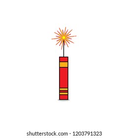 Fire Cracker Firework For Festival Vector Design.