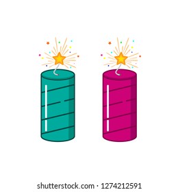 fire cracker firework for festival vector design.