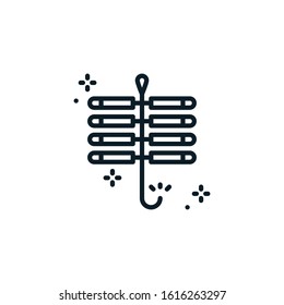 Fire cracker, firework outline icon. Vector illustration. Editable stroke. Isolated icon suitable for web, infographics, interface and apps.