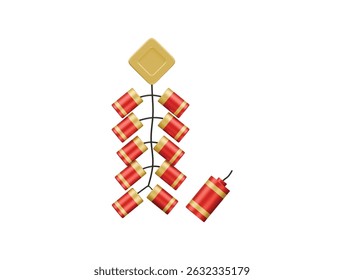  ícone do fire cracker renderização de ilustração 3d