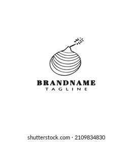 fire cracker logo cartoon icon design template black modern vector illustration