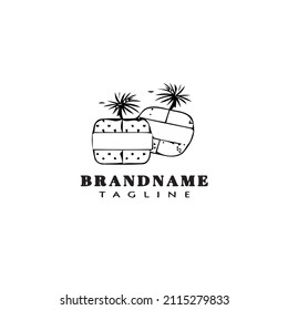 fire cracker logo cartoon icon design template black modern vector illustration