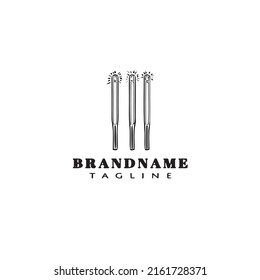 fire cracker logo cartoon icon design template black modern vector illustration