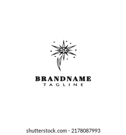 fire cracker logo cartoon icon design template black modern isolated vector illustration