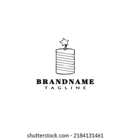 Logo-Cartoon-Symbol-Design-Vorlage schwarz, moderne Vektorgrafik