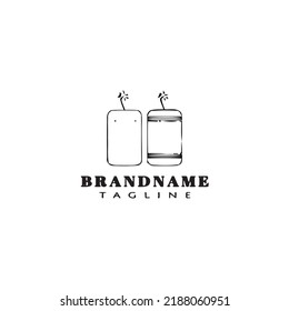 fire cracker logo cartoon icon design template modern isolated vector illustration