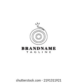 Logo-Cartoon-Symbol-Design-Vorlage schwarz, moderne Vektorgrafik