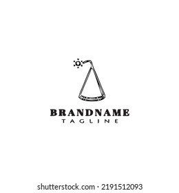 fire cracker logo cartoon icon design template black modern isolated vector illustration