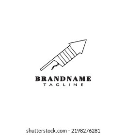 fire cracker logo cartoon icon design template black modern vector illustration