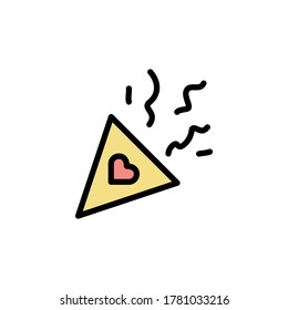Cracker de fuego, icono de boda. Color simple con elementos de vector de contorno iconos de matrimonio para ui y ux, sitio web o aplicación móvil