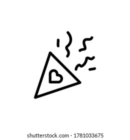 Cracker de fuego, icono de boda. Línea simple, contorno vectorial elementos de iconos matrimoniales para ui y ux, sitio web o aplicación móvil
