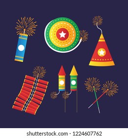 Fire Crackers Vector illustration
