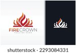 fire crown logo with teamwork emblem