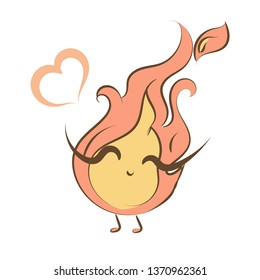 Fire cute icon vector illustration