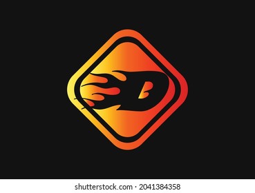 Fire D Letter Logo And Icon Design Template