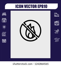 fire danger icon vector
