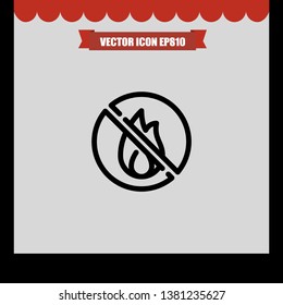 fire danger icon vector eps10 illustration