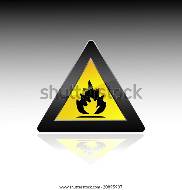Fire Danger Sign Stock Vector (Royalty Free) 20895907