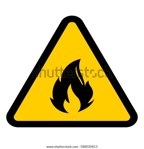 Fire Danger Sign Stock Vector (Royalty Free) 588020813