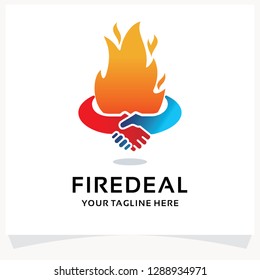 Fire Deal Logo Design Template Inspiration
