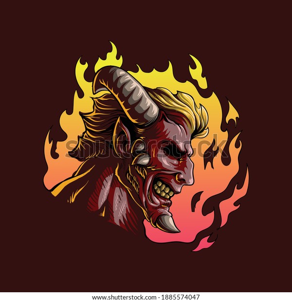 火鬼の怖いベクター画像イラスト のベクター画像素材 ロイヤリティフリー