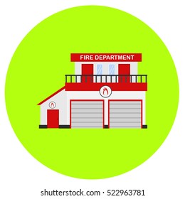 Fire departement icon in trendy flat style isolated on grey background. Building symbol for your design, logo, UI. Vector illustration, EPS10.