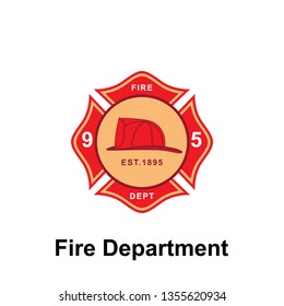 Fire Department, 95 icon. Element of color fire department sign icon. Premium quality graphic design icon. Signs and symbols collection icon for websites