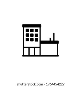 Fire department building icon vector in trendy flat style isolated on white background