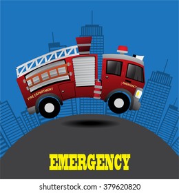 Fire department cartoon vector