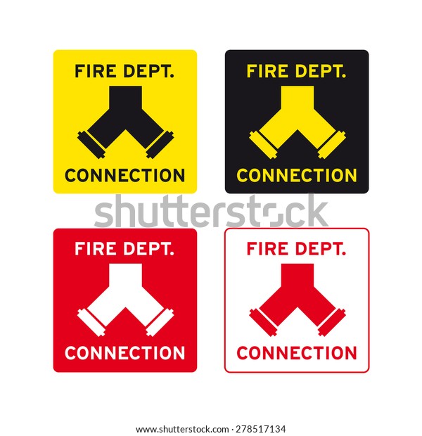 Fire Department Connection Sign Vector Set Stock Vector Royalty Free 278517134 2563