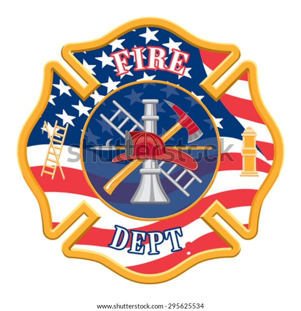 Fire Department Cross Illustration Fire Department Stock Vector ...