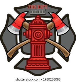 Fire Department Cross Includes Fireman Cross Axes