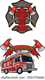 Fire Department Cross includes fireman cross axes
