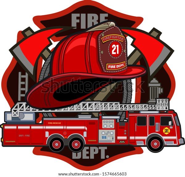 Fire Department\
Cross Volunteer Red\
Helmet