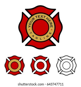 Fire Department Emblem Illustration Design. Vector EPS 10.