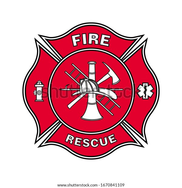 Fire\
Department Emblem St Florian Maltese\
Cross