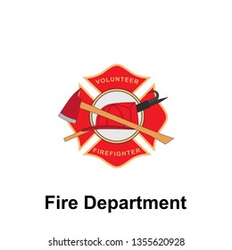 Fire Department, Firefighter icon. Element of color fire department sign icon. Premium quality graphic design icon. Signs and symbols collection icon for websites